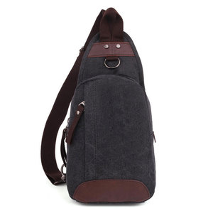 Sac à dos bandoulière en nylon, sac de jogging multi-poches, sac à bandoulière - Product Image 5