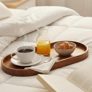 Bandeja de Madera Premiumfinish, la Mejor Calidad, Más Vendida, Duradera, Ecológica, para Servir, Decorativa, para Uso en el Hogar y la Cocina, con Diseño Elegante - Product Image 3