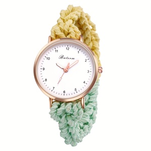 Pulsera de la Amistad con Cordón Trenzado Colorido L6, Correa Ajustable, Reloj de Cuarzo - Product Image 4