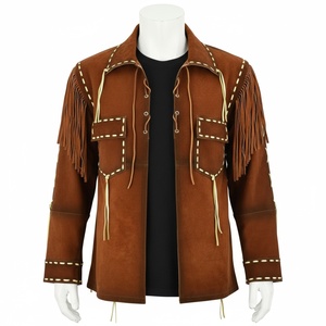 Chaqueta de Cuero Occidental de Alta Calidad con Diseño Personalizado OEM, Chaqueta Casual de Motociclista, Chaqueta Sólida con Cierre para Vaquera - Product Image 1