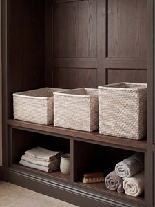 Ensemble de 3 paniers de rangement multi-usages modernes en rotin écologique - Product Image 6