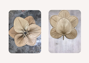Éventail vietnamien unique et abordable, fabriqué à la main à partir de feuilles de bodhi, pour une décoration spirituelle de luxe et un élégant souvenir de mariage. - Product Image 5