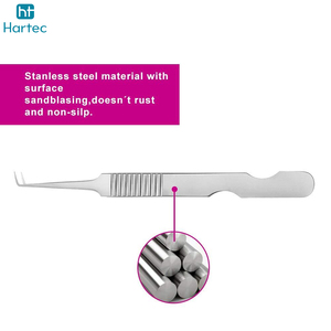 Top Trendy Product Eyelash Grafted Tweezers Set In Silver Color Angled Curved For Volume Tweezers For Lashes Extension - Product Image 3