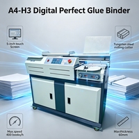 Relieuse de livres à colle chaude à fréquence variable avec contrôle PLC intelligent A4-H3, machine de reliure parfaite avec colle latérale