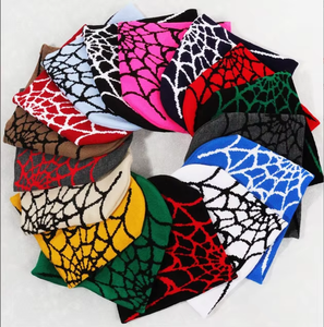 Nuevo Gorro de Punto Jacquard Unisex, Diseño de Telaraña Negra y Roja, Gorro de Invierno Suave, Diseño Gráfico Personalizado, para Adultos, 58CM - Product Image 4