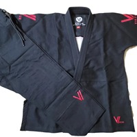 Kimono de BJJ Negro para Hombre, 100% Algodón, Ropa de Artes Marciales Resistente, Corte Regular, Talla Adulto