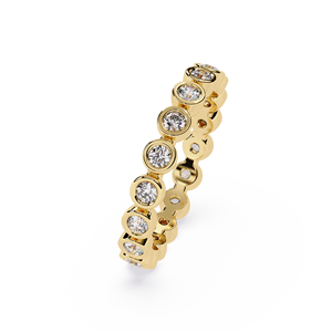 Anillos de Compromiso y Matrimonio de Oro Sólido de 14K con Engaste de Diamantes Cultivados en Laboratorio de Corte Brillante, Baño de Rodio, DEF-VVS - Product Image 5