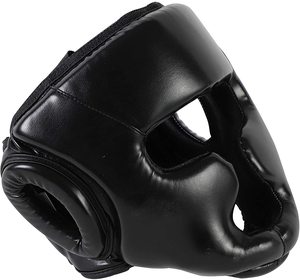 Customized High Quality Breathable Eco-Friendly Leather Boxing Full <b>Face</b> Head Guard-Lightweight Customizable Training Headgear - Product Image 5