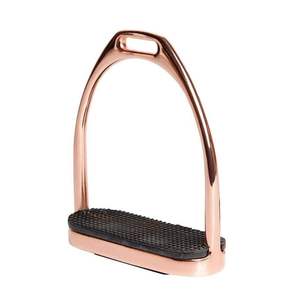 Étriers de cheval de style occidental avec revêtement en cuir de vachette et aluminium gravé à la main - État d'occasion - Product Image 1