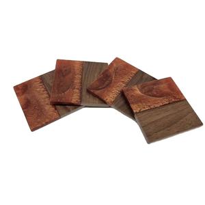 Sous-verres époxy Style japonais sous-verre à thé en bois coussin isolant en résine porte-gobelet Simple joint créatif cérémonie du thé pièces de rechange - Product Image 1