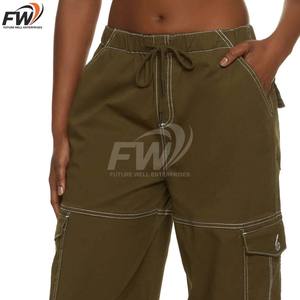 Pantalones Cargo de Cintura Alta para Hombre, Pantalones Jogger Cargo Casuales y Transpirables con Múltiples Bolsillos, Pantalones de Trabajo para Exteriores con Frente Plano - Product Image 4