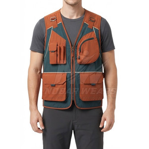 Gilet de pêche multi-poches pour hommes, design utilitaire à fermeture éclair frontale, vêtement de pêche léger pour l'extérieur, production en gros sur mesure en usine - Product Image 5