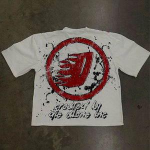 เสื้อยืดทรงบ็อกซี่พิมพ์ลายคุณภาพสูงสำหรับผู้ชาย ผ้าฝ้ายเนื้อหนัก ระบายอากาศได้ดี รับผลิตตามแบบ - Product Image 3