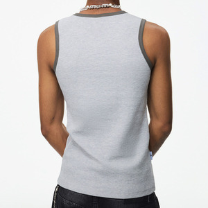 Débardeur gaufré personnalisé avec lettres brodées et blocs de couleur, pour homme, sport et fitness, été - Product Image 4