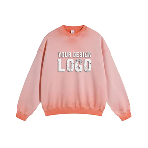 Sudadera Casual Urbana para Hombre, Cuello Redondo, Lavado Intenso, con Degradado de Color Personalizado, Talla Grande - Product Image 3