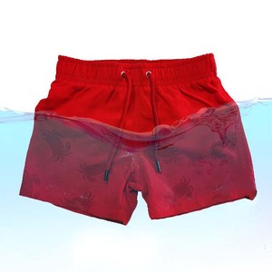 Breathable Running Shorts Quick Dry Board Shorts With Leaf Print Drawstring Waist Casual Swimwear Short <b>Pants</b> Blue - Product Image 2
