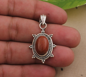 Pendentif vintage en pierre de soleil naturelle, argent sterling 925, serti clos, véritable pierre précieuse scintillante, collier orange chatoyant, unisexe - Product Image 2