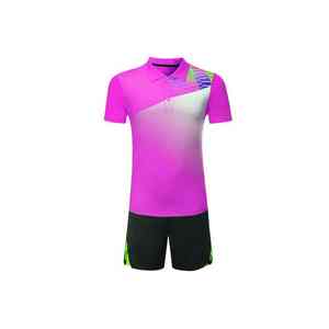 Tenues de badminton professionnelles en jersey 100 % polyester avec impression numérique personnalisée de couleur et de logo, ensembles de vêtements d'équipe de tennis - Product Image 1