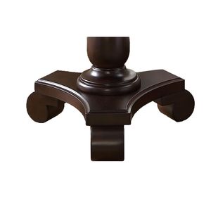 Espresso Rene <b>Round</b> Wood Pedestal <b>Side</b> <b>Table</b> Elegant Coffee <b>Tables</b> Collection - Product Image 5