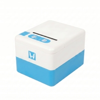 Printer Thermal Bill POS P20 Mini 2-inci 58mm Warna Cangkang Biru Langit dengan USB+BT