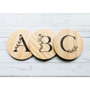 Sous-verre en bois de noyer gravé sur mesure, tapis rond personnalisé pour tasse à café pour la décoration de la maison, ensemble de sous-verres en bois naturel de qualité supérieure - Product Image 3