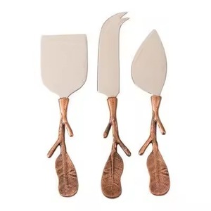 <b>Cheese</b> <b>Knife</b> <b>Set</b> with Green Stone Handles Stainless Steel Blades Durable <b>Cheese</b> Tools for Serving - Product Image 5