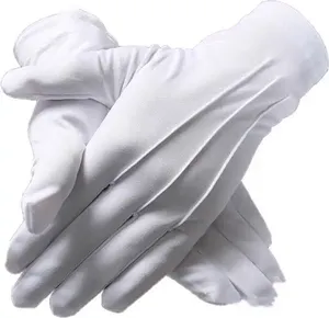 Gants en coton blancs longueur poignet, style uni, écologiques, usage quotidien, services professionnels, quatre saisons - Product Image 5