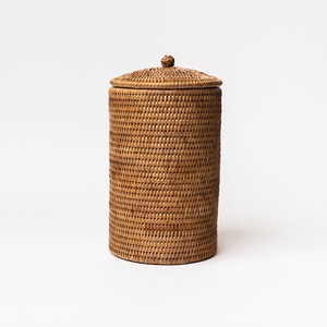 Porte-serviettes en bois avec rangement, accessoire de salle de bain, porte-rouleaux de papier toilette en rotin - Product Image 4