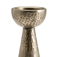 Support à bougie de qualité supérieure pour la décoration intérieure, finition laiton antique martelé, porte-bougie en aluminium coulé, fait main, personnalisé