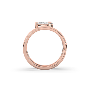 1.25Ct Pear Brilliant Cut Lab Grown Diamond <b>Ring</b> 14KT 10KT Solid Gold Unique Design <b>Dainty</b> Jewelry Gift for Women Anniversary - Product Image 3