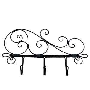 Rail mural en fer de qualité supérieure avec crochets, finition noire mate thermolaquée, pour organisateur de jardin, organisateur de chambre, organisateur de placard - Product Image 1