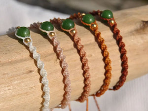 Handmade Macrame Green Aventurine <b>Bracelet</b> Set Natural Green Stone Beads <b>Adjustable</b> Boho Healing Jewelry for Women - Product Image 2