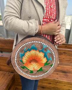 2024 Best Hot <b>Sale</b> New Design Customized Luxury Designer Round Cross-Body for Women's Genuine Leather Circle Shoulder Handbags - Product Image 2