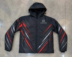 Veste d'hiver à capuche pour homme personnalisée, impression graphique sublimée, imperméable, coupe-vent, rembourrée, manteau chaud d'extérieur, fermeture éclair intégrale, veste décontractée - Product Image 6