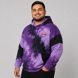Sweat à capuche tie-dye de qualité supérieure pour homme, logo personnalisé, molleton doux en coton, pull décontracté, streetwear tendance, sweat à capuche tie-dye pour homme - Product Image 3