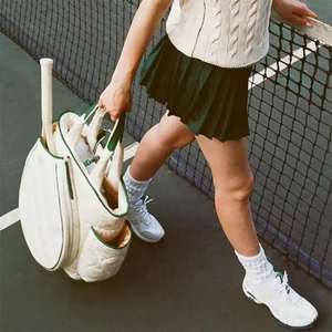 Sac à dos de tennis et pickleball Bagnex en denim matelassé, imperméable, avec doubles poignées, grande capacité, sac de sport - Product Image 4