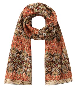 Wholesale Custom Logo Double Sided Print Summer Women's Multi Color Polyester Square Four-Way <b>Stretch</b> Shawl Argyle Leaf - Product Image 4