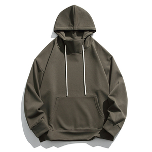 Sudadera con Capucha Unisex Extra Grande de Algodón Liso, Color Sólido, Informal, Transpirable, Forrada, Tejido de Rizo Francés, Ropa de Invierno - Product Image 3