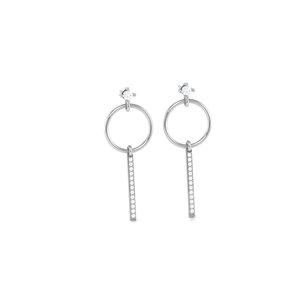 Radiant Round Zircon Geometric Ear Accessories Gold Finish 925 Pure <b>Silver</b> <b>Stud</b> Set Model P19E0097 Elegant Daily Wear Addition - Product Image 5