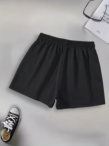 Mens <b>Pull</b> On Fleece Shorts Relaxed Everyday Comfort Elastic Waist Adjustable Drawstring Casual Athletic Fitness Lounge Pocket - Product Image 2