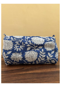 Ensemble de 3 trousses de maquillage en coton matelassé faites à la main, hautement personnalisables, pour femme, prix de gros - Product Image 2