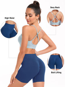 Nouveauté 2026 : Ensemble de yoga imprimé pour femme – Soutien-gorge de sport et short côtelé 2 pièces – Tenue de fitness et d'entraînement avec option OEM - Product Image 3