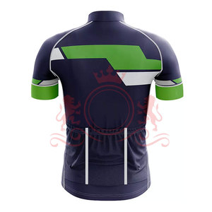 Conjunto de Jersey y Culotte de Ciclismo para Hombre, Azul con Detalles Verdes y Blancos, Diseño sin Costuras, Uniforme de Ciclismo para Adultos - Product Image 4