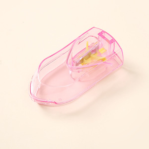 Coupe-pilules portable et boîte de rangement en plastique transparent bleu rose pour l'organisation des médicaments - Product Image 6
