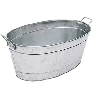 Catering Metal Ice Beverage Tub Stainless Steel Party Cooler <b>Bucket</b> Wine Beer Chiller Tub Event Use - Product Image 2