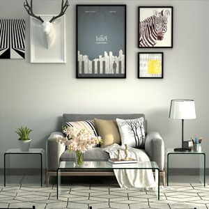 Tavolino da Caffè con Piano in Vetro Temperato Effetto Cascata 18 X 18 X 16 Pollici con Base Antiscivolo - Product Image 1