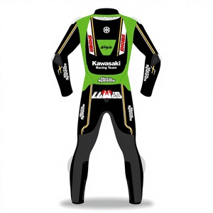ชุดแข่งรถมอเตอร์ไซค์ Alex Lowes Rawasaki WSBK ทำจากหนังวัว/หนังจิงโจ้ สำหรับขับขี่บนสนาม/ขี่มอเตอร์ไซค์ ชุดจั๊มสูทหนังสำหรับนักขี่มอเตอร์ไซค์/ชุดนักแข่งระดับ 2 CE Pro - Product Image 2
