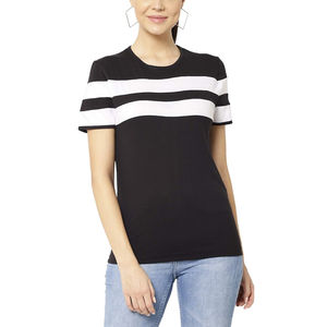 Camisetas de Cuello Redondo para Mujer al Por Mayor, Camisetas Cómodas e Informales de Manga Corta, Camisetas de Color Liso Personalizadas para Mujer - Product Image 1
