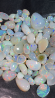 Opale d'Éthiopie naturelle, cabochons taillés coussin, ovales, ronds, poires et carrés, multi-feu, pierres précieuses en vrac, double face, pour la fabrication de bijoux