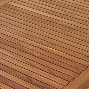 Table à manger en teck massif, écologique, durable, imperméable, meubles de jardin d'extérieur pour 4 personnes - Product Image 5